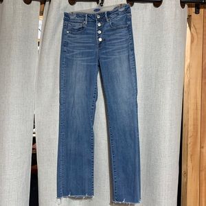 American Eagle High Rise Crop Flare Jeans